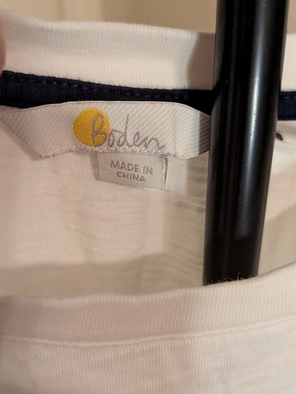 Boden White Tee with Navy "Friday" Graphic - Picture 2 of 5